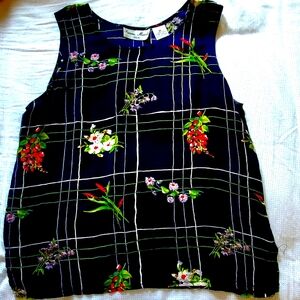 100% Silk Sleeveless Blouse